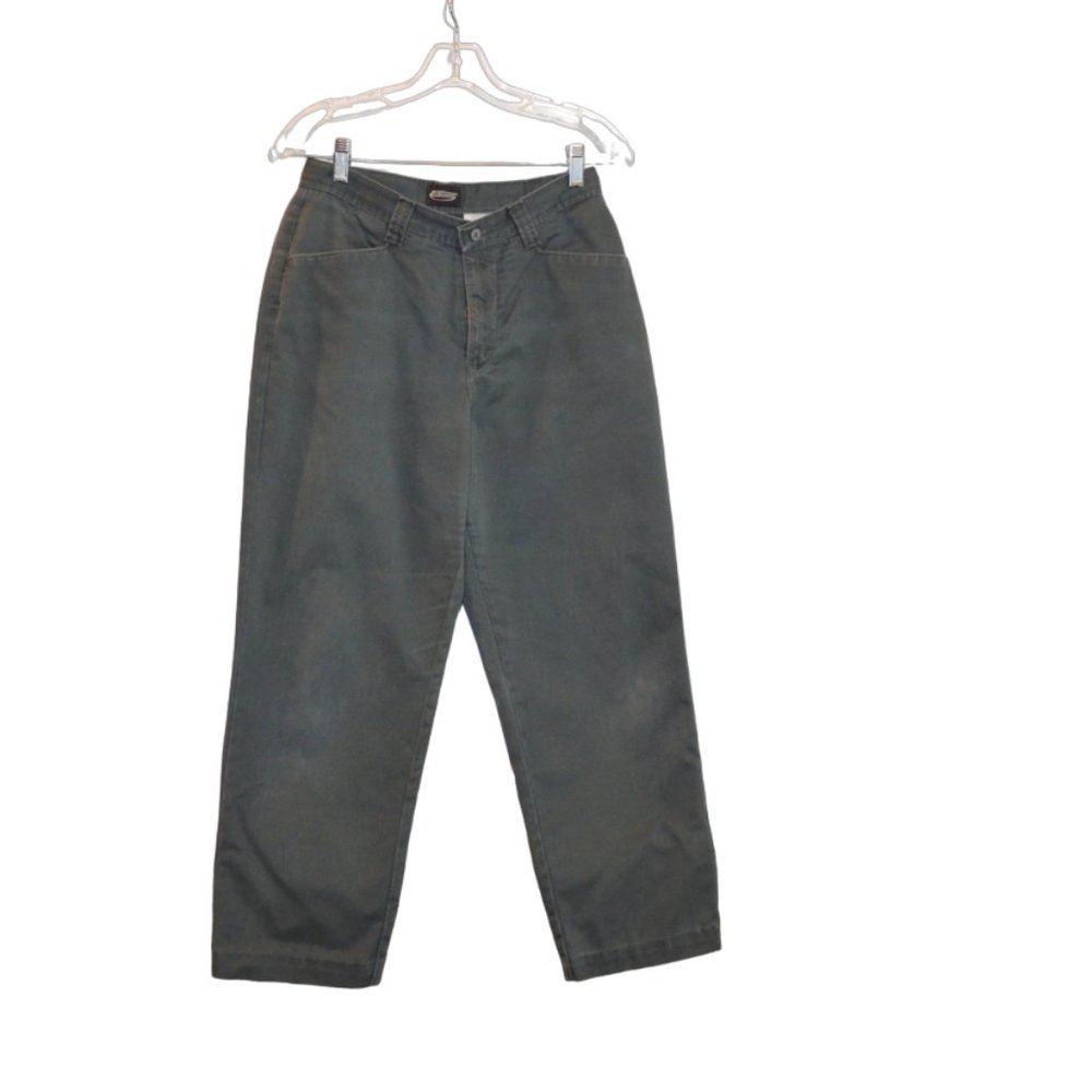 LEE Khakis Performance Dark Green Cotton Pants Capris Women 8P